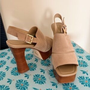 Michael Kors Tan Platform Heels
